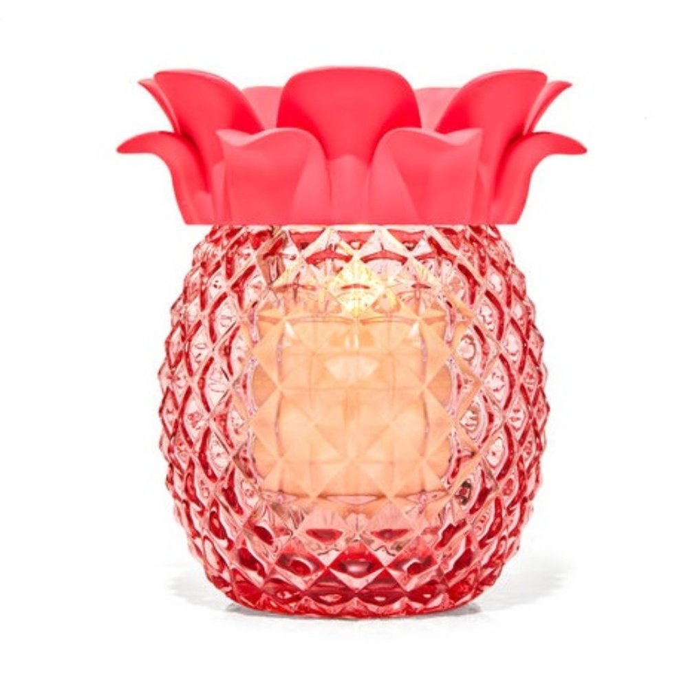PINK PINEAPPLE LUMINARY Single Wick Candle Holder